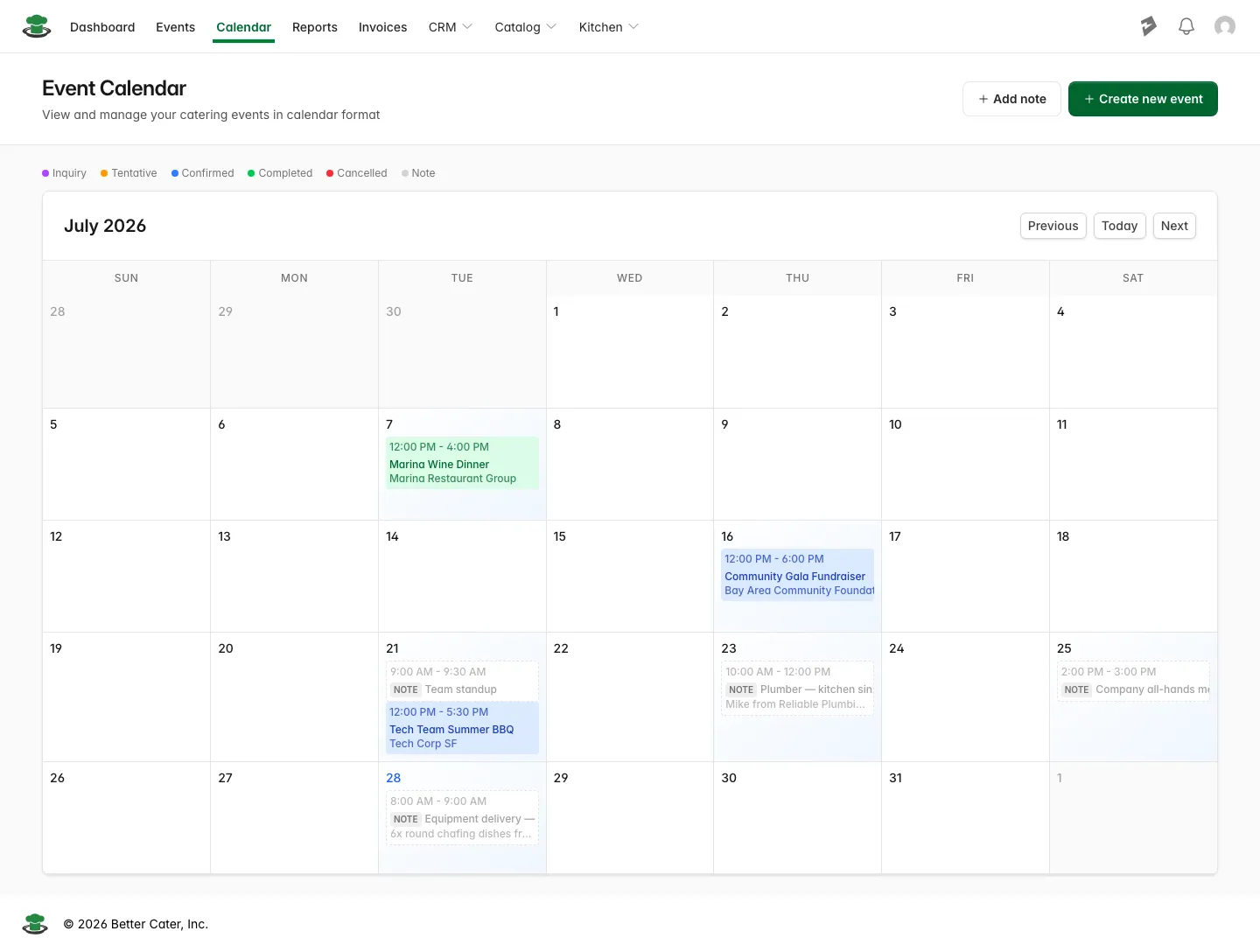 A month on the calendar