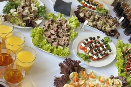 Buffet table